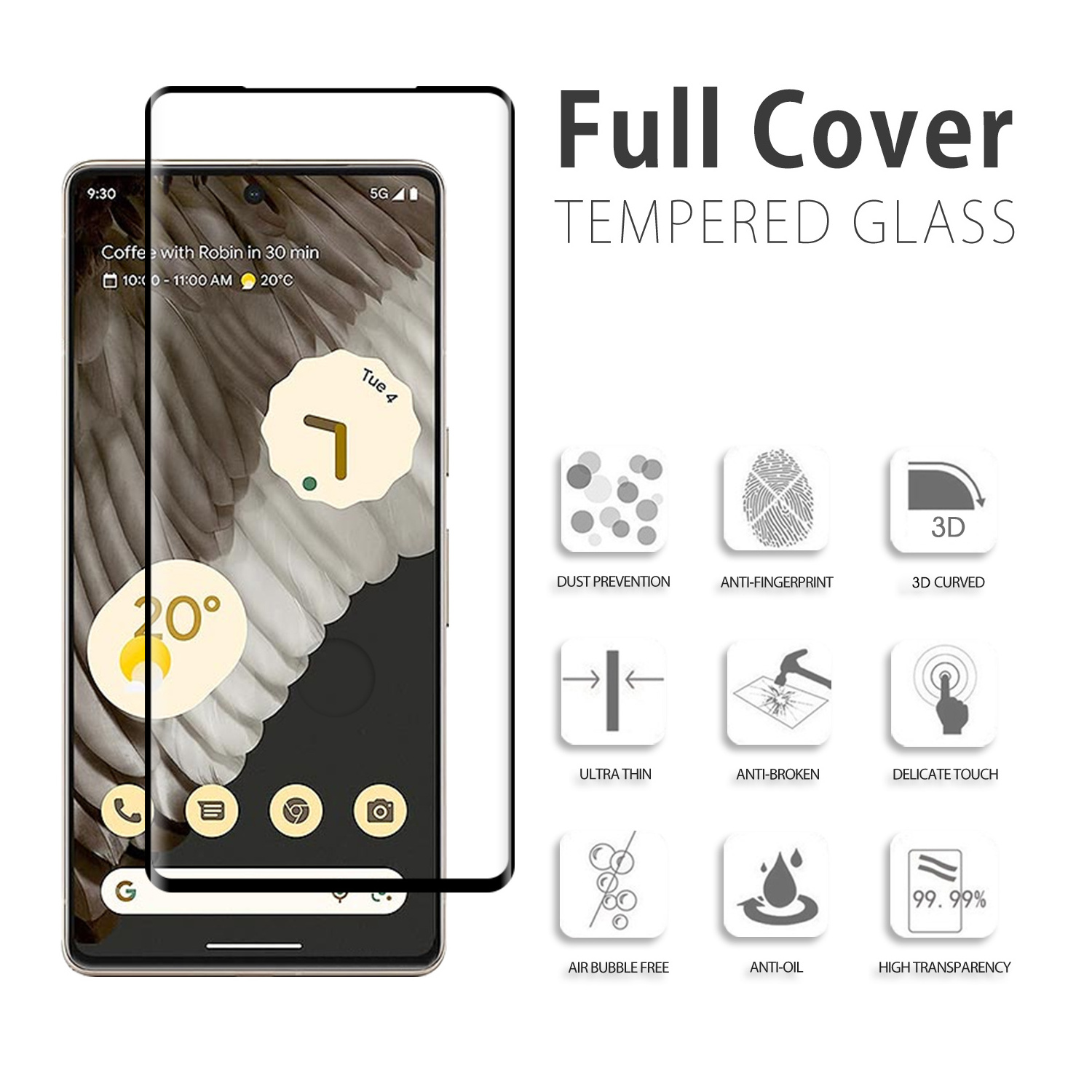 Glass For Google Pixel 6 Glass Google Pixel 6A 6 7 Pro Screen Protector Tempered Glass Protective Phone Film Google Pixel 6 Pro