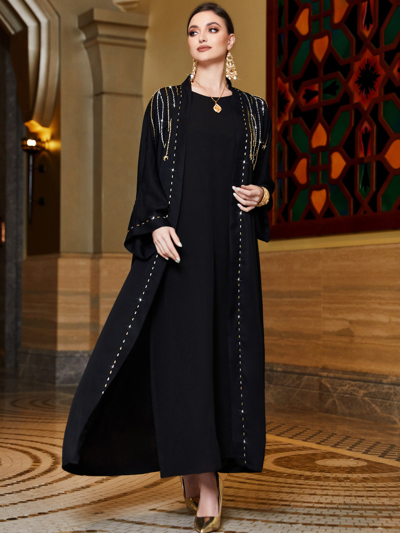 Limanying supply open abaya wholesale bulk cheap dubai muslin abaya dubai black open abaya 2023