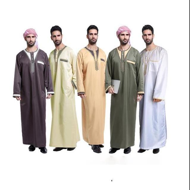 Limanying factory Supply high quality  Polyester Muslim Arab Middle Eastern omani thobe  Men's Rob arab thobe