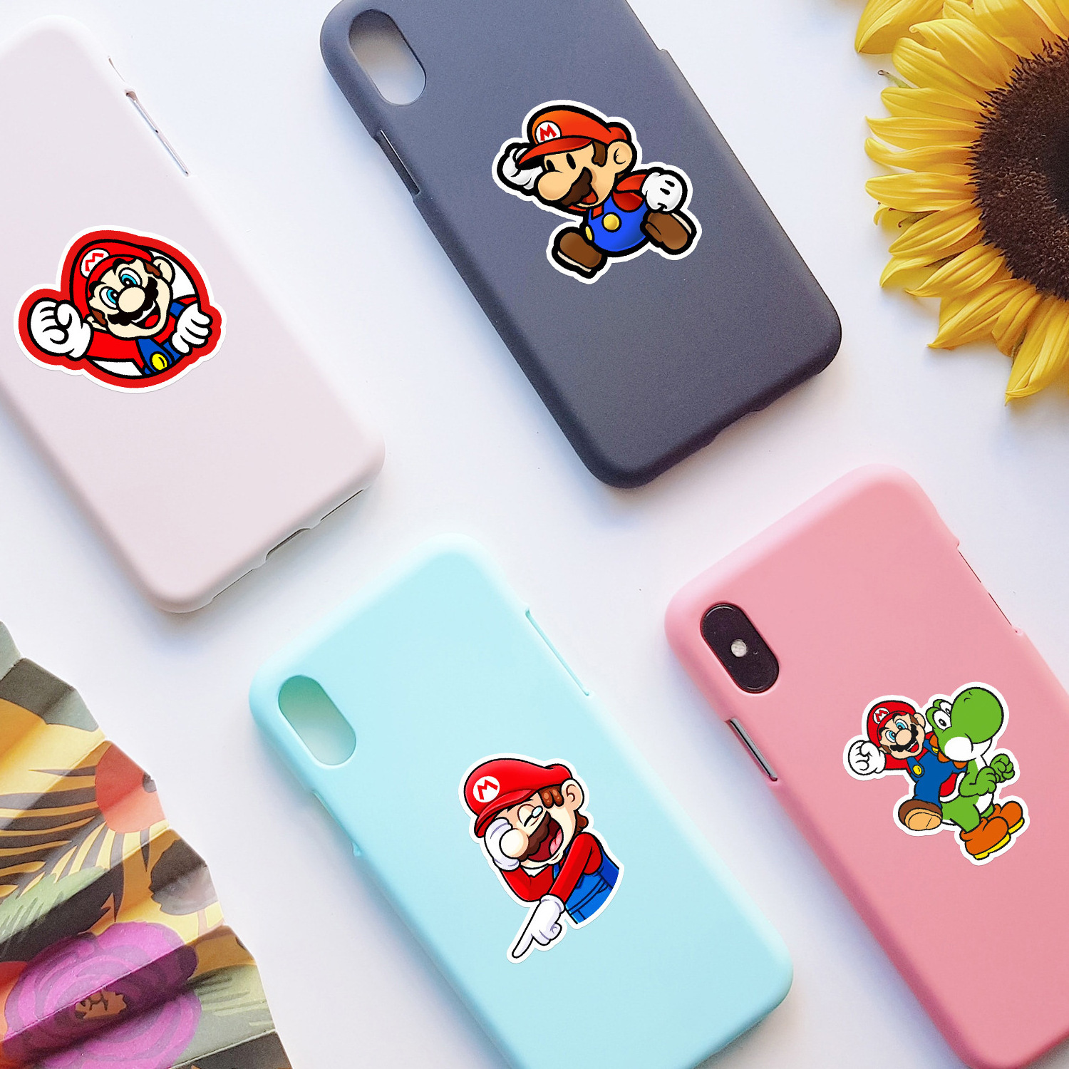 50Pcs Classic Game Super Mario Graffiti Stickers Decorative Label For Luggage Laptop Guitar Helmet Skateboard Waterproof Sticker