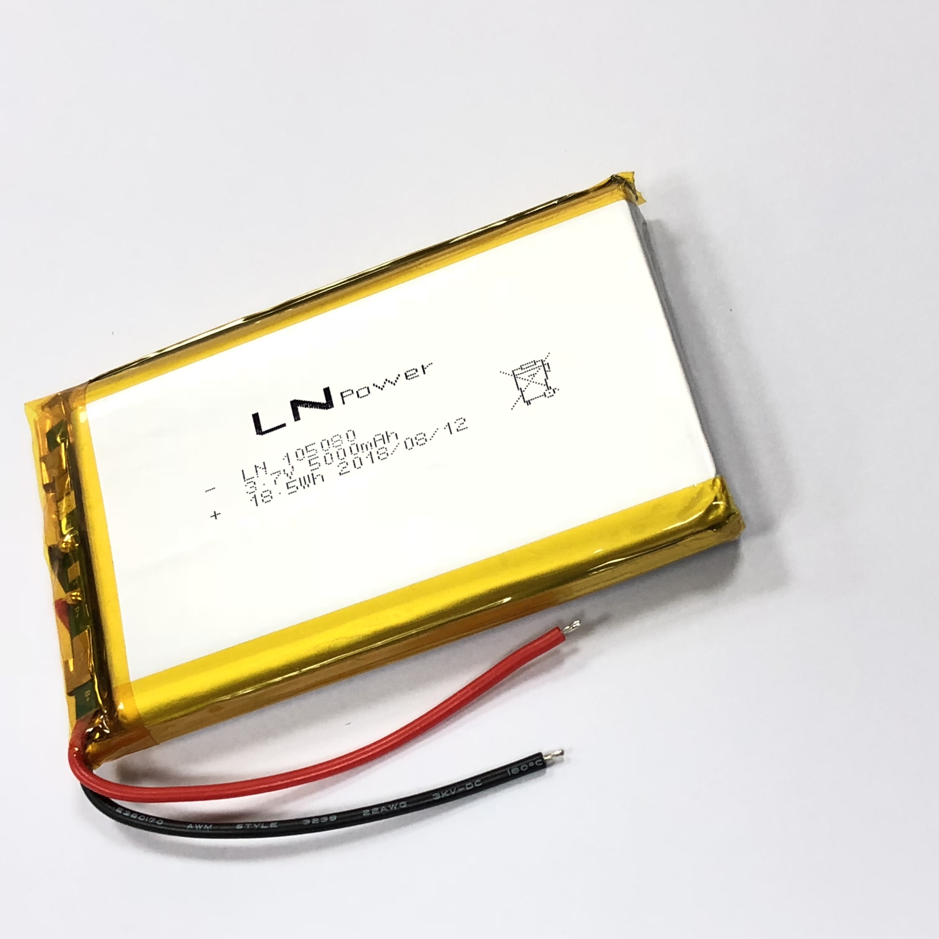 Ultra Thin Li Batteries Smallest Rechargeable Lipo Tablet Cell 3.7V Li Ion 105080 5000Mah Lithium Polymer Battery