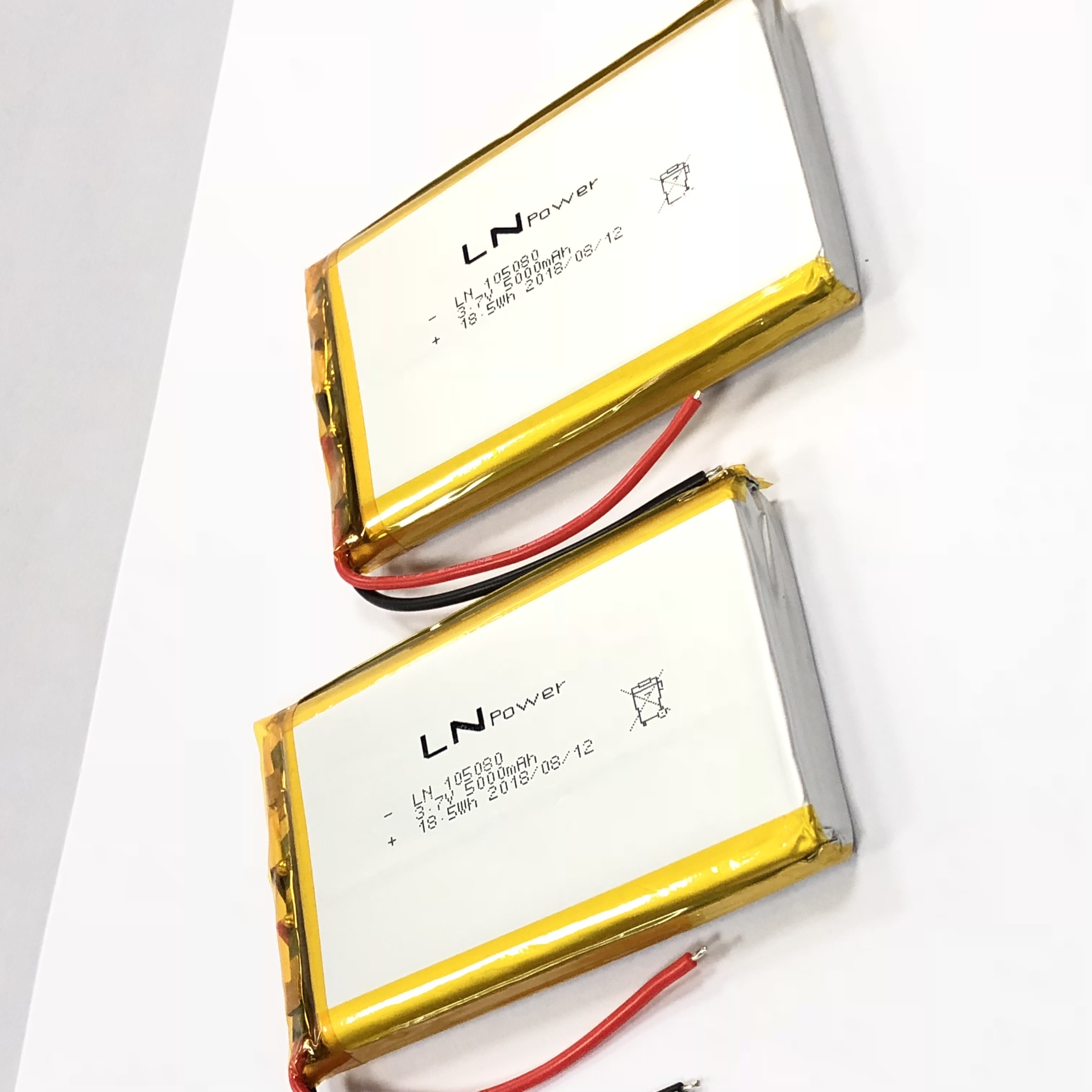 Ultra Thin Li Batteries Smallest Rechargeable Lipo Tablet Cell 3.7V Li Ion 105080 5000Mah Lithium Polymer Battery