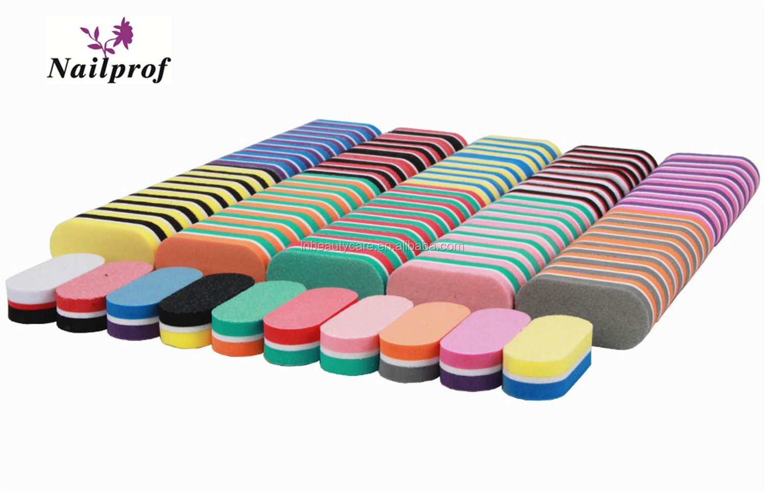 Mini Nail Buffer Nail File Wholesale OEM Customized Logo Buffer Sponge Different Grits Double Sides Buffer Block