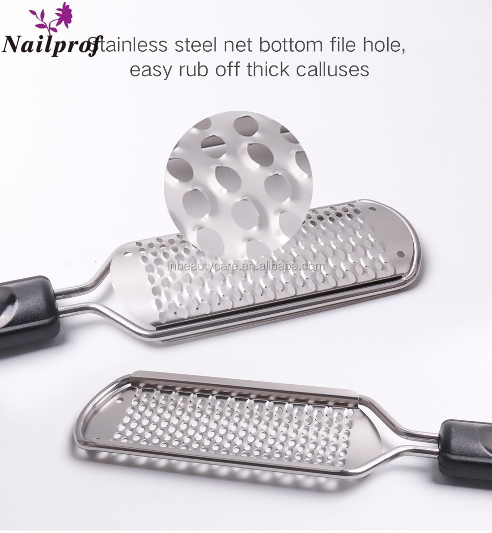 Pedicure Foot File Stainless Callus Remover Foot Rasp File Pedicure Tools Nail Supply for Professional Nail Salon