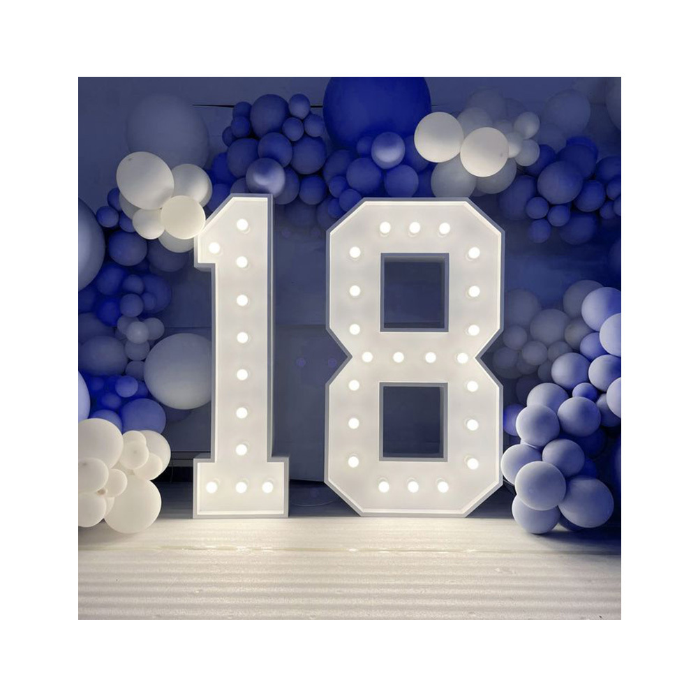 Big Letter Signs Tall 4ft Marquee Sign Number Free Stand Light Up Large Marquee Letters Led for Indoor Outdoor Decoration