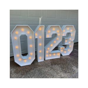 Big Letter Signs Tall 4ft Marquee Sign Number Free Stand Light Up Large Marquee Letters Led for Indoor Outdoor Decoration