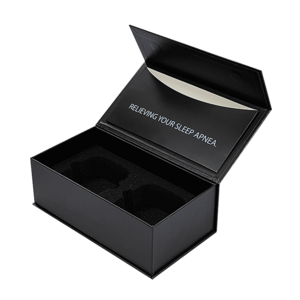 Low MOQ Black Book Shaped Rigid Cardboard Luxury Magnetic Lid Closure Gift Box Magnet Lock Close Box with Foam