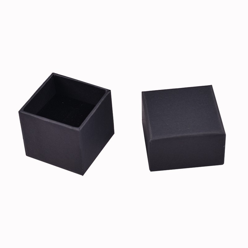 eco friendly material black brown kraft small paper box ring neeclace bracelet jewelry packaging