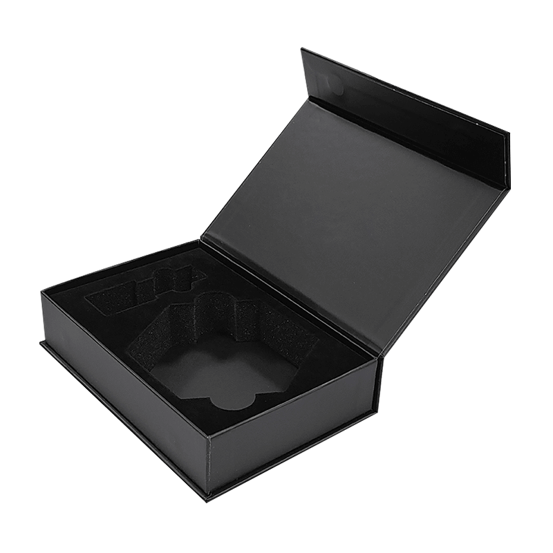 Wholesale Price Black Cardboard Gift Paper Magnetic Lock Close Packaging Box Flip Top Open Boxes with Magnetic Closure Catch