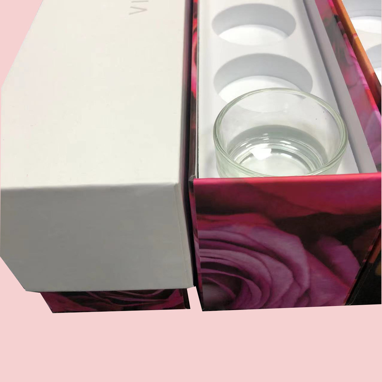 Wholesale custom empty paper box for candle jar luxury 2 piece candles gift box set packaging with EVA foam