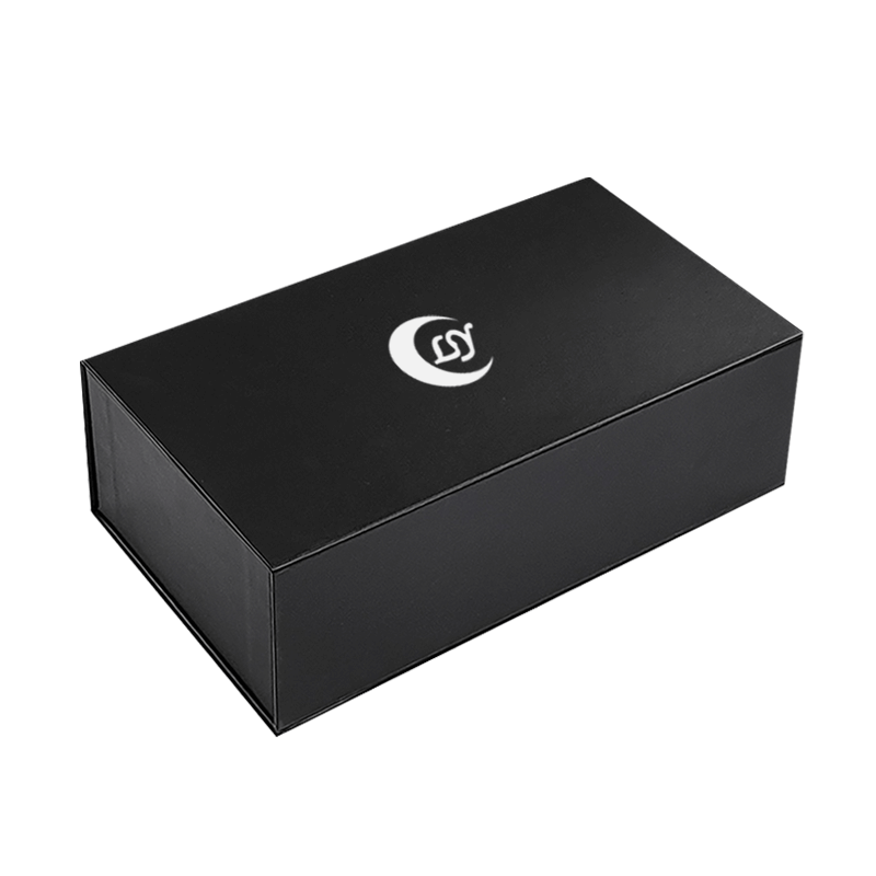 Custom Print Paper Black Luxury Book Shaped Rigid Cardboard Magnetic Box Magnet Lock Close Box with Foam