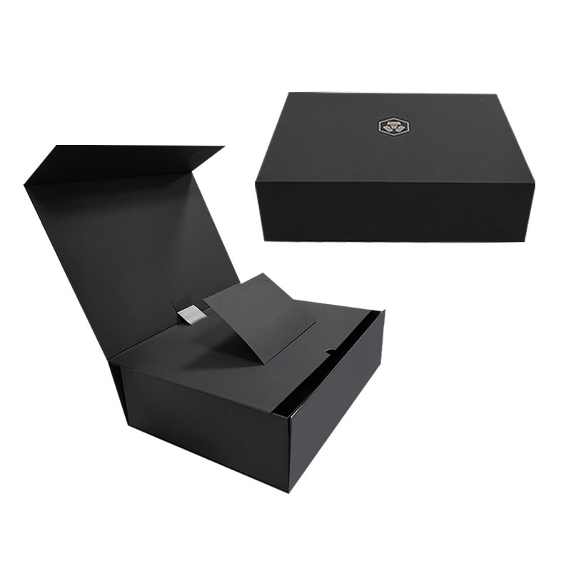 Custom Printing Logo Rigid Cardboard Fold Magnet Foldable Paper Folding Packaging Boxes Luxury Black Magnetic Gift Box