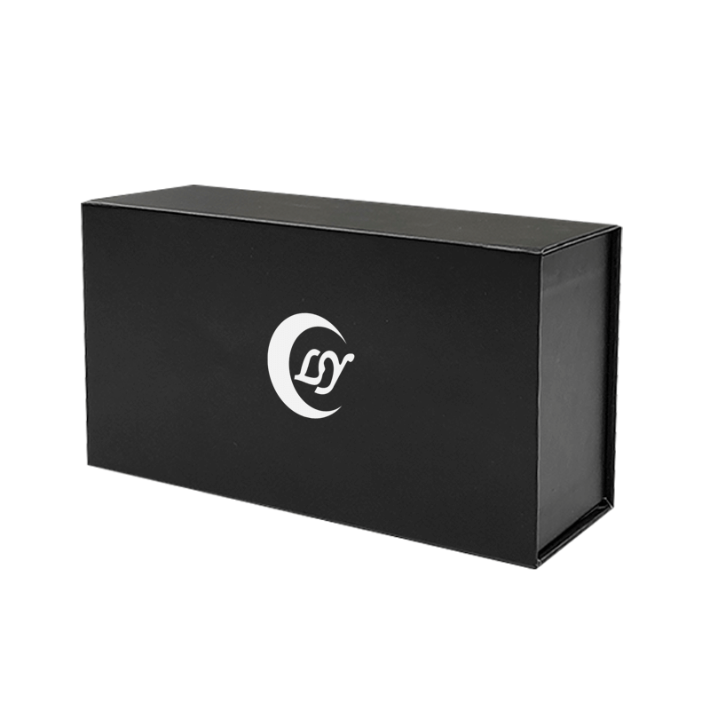 Custom Print Paper Black Luxury Book Shaped Rigid Cardboard Magnetic Box Magnet Lock Close Box with Foam