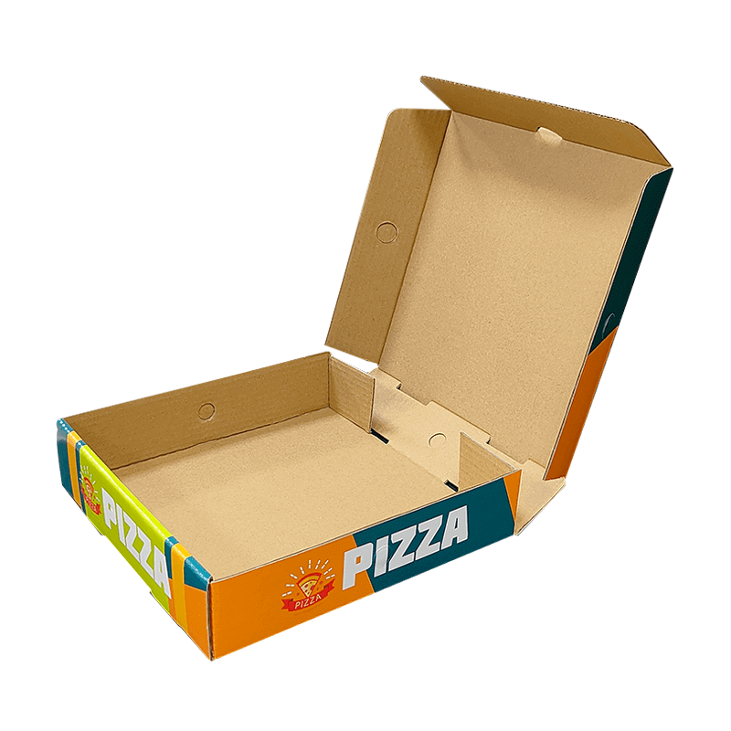 Wholesale Custom Logo Printing White Corrugated Pizza Packing Folding Paper Carton Box