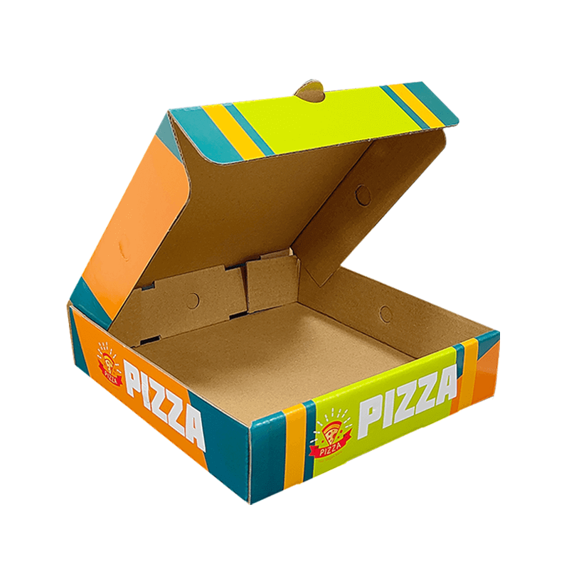 Wholesale Custom Logo Printing White Corrugated Pizza Packing Folding Paper Carton Box