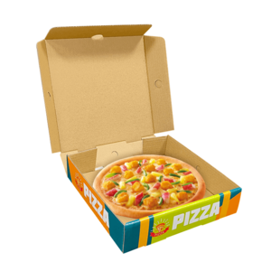 Wholesale Custom Logo Printing White Corrugated Pizza Packing Folding Paper Carton Box