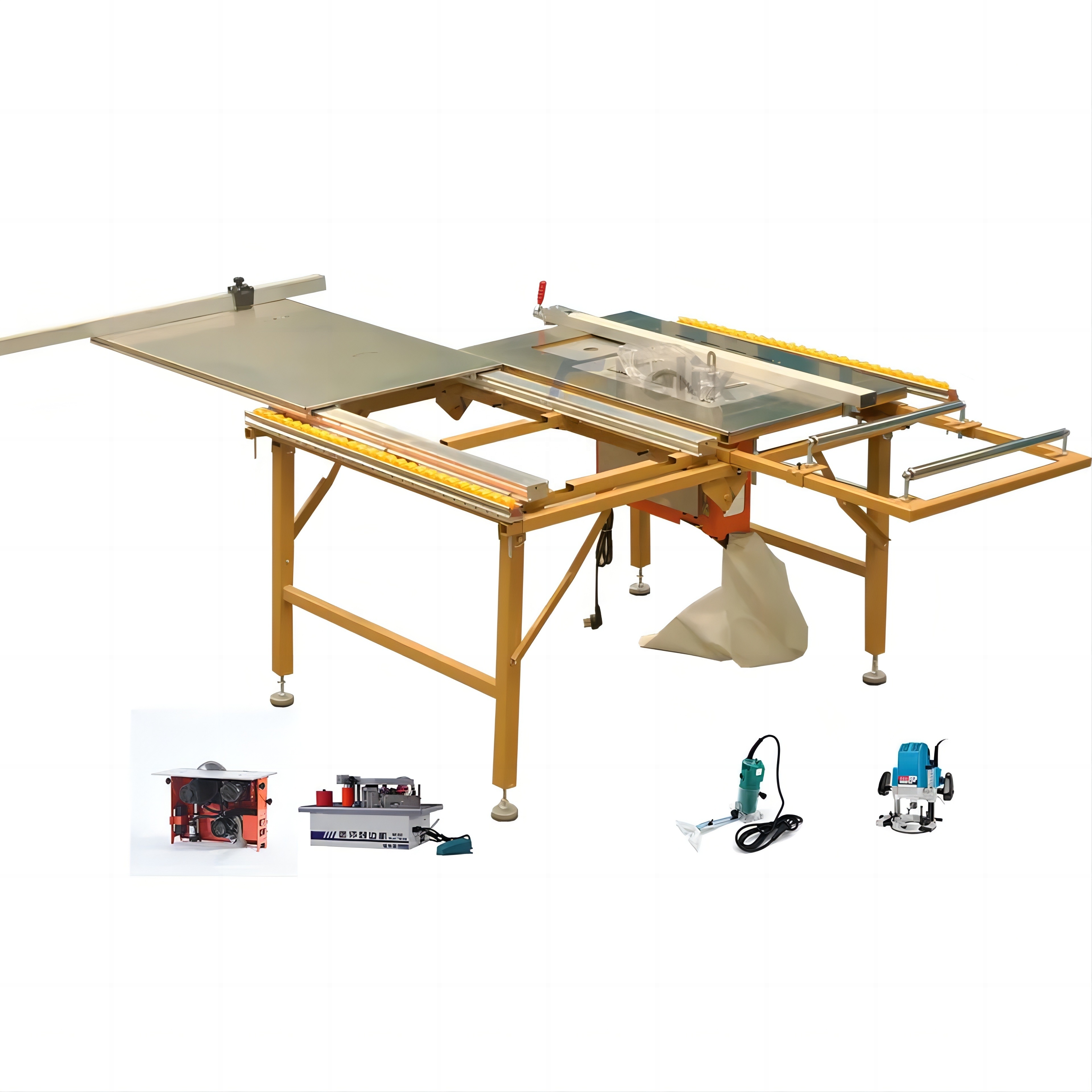 combination woodworking machines Portable Panel Saws Wood Cutting Slide sawing Circular saw table 5 in 1