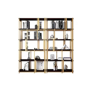 OEM/ODM custom vertical modern board metal bookcases wood book rack bookshelf for living room bedroom