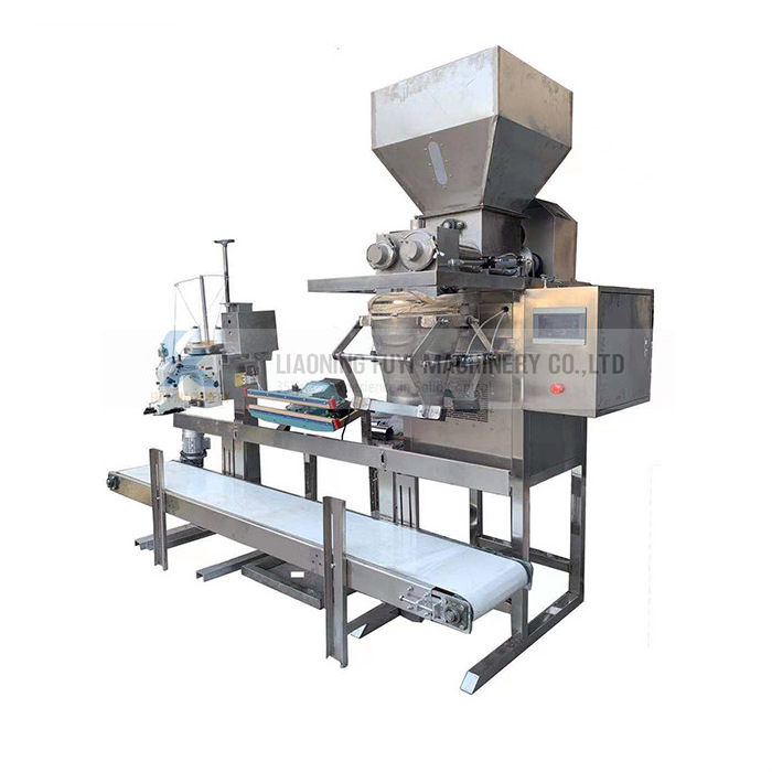 Automatic 25kg rice bags resin maize flour powder filling  sealing packing machine