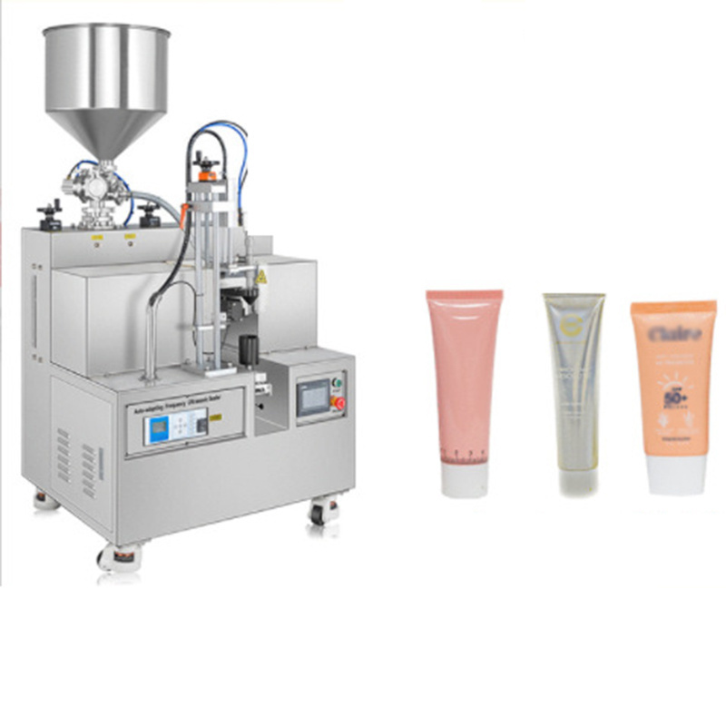 Cosmetic Cream Paste Plastic Tube Filling Machine Pneumatic Small Ultrasonic Desktop Automatic Tube Filling Sealing Machine