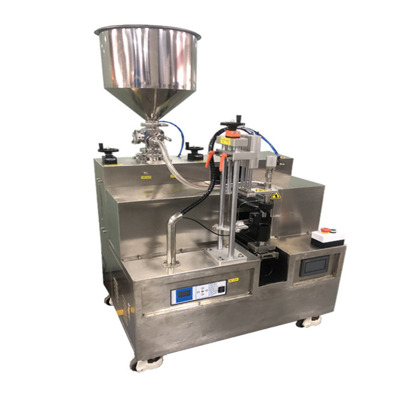 Cosmetic Cream Paste Plastic Tube Filling Machine Pneumatic Small Ultrasonic Desktop Automatic Tube Filling Sealing Machine