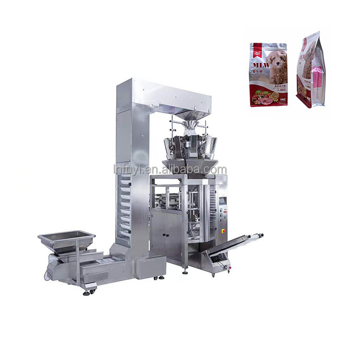 Full automatic dry pet dog food packaging machine for zipper bag