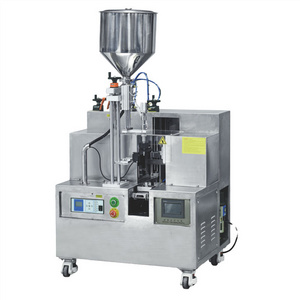 Cosmetic Cream Paste Plastic Tube Filling Machine Pneumatic Small Ultrasonic Desktop Automatic Tube Filling Sealing Machine