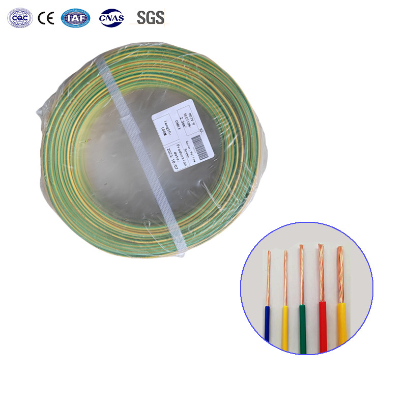 Huayuan Pure Copper Conductor 1.5/2.5/4mm Solid PVC Insulated Wire and Cable for Electrical Applications in Home Construction