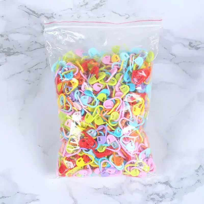 Hot Selling 1000pcs/bag Plastic Knitting Tools Locking Stitch Markers Crochet Latch Knitting Tools Needle Clip Hook