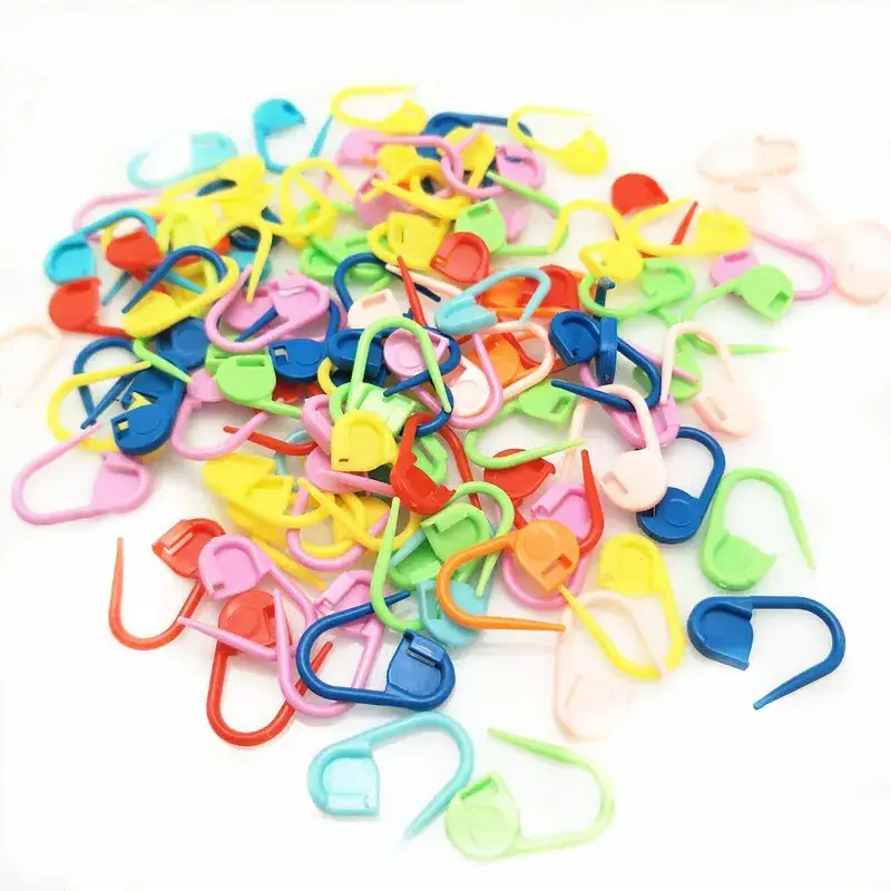 Hot Selling 1000pcs/bag Plastic Knitting Tools Locking Stitch Markers Crochet Latch Knitting Tools Needle Clip Hook