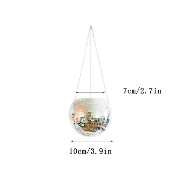 Unique Hanging Disco Ball Planter Pot Plant Hanger For Outdoor Indoor Plants