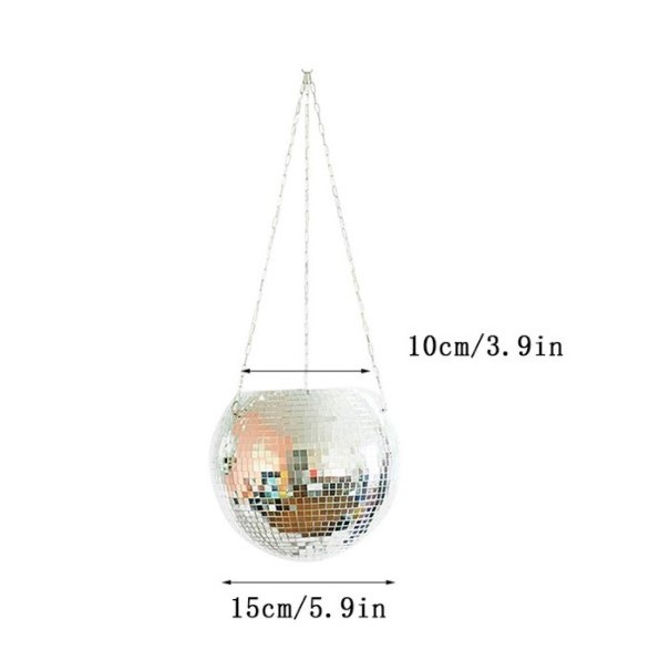 Unique Hanging Disco Ball Planter Pot Plant Hanger For Outdoor Indoor Plants