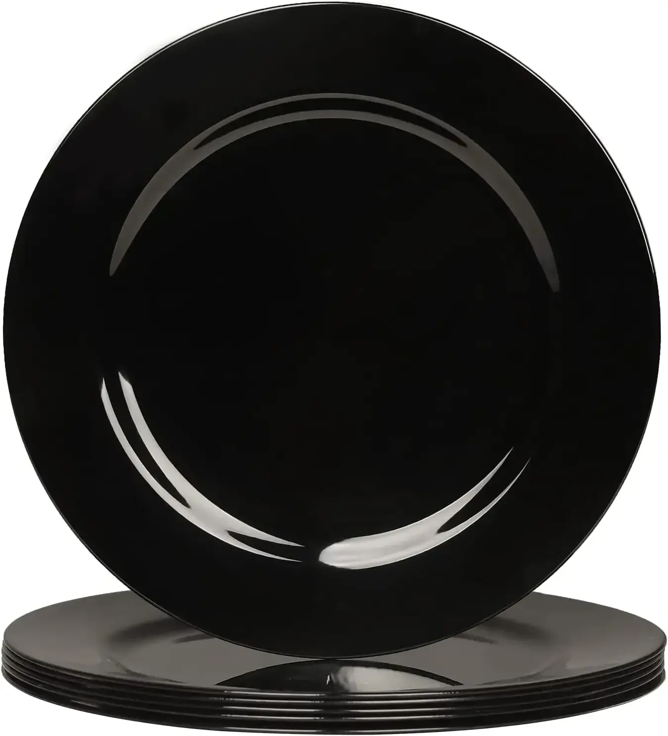 13 Inch Wedding Charger Plates Black Charger Plate Plastic Round Chargers Plates Party Dinner Decoration