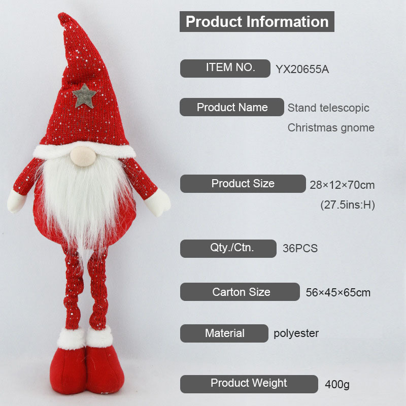 Hot Sale Christmas Gnome Plush Elf Long Legs Faceless Doll Merry Indoor Outdoor Christmas Toy Decorations