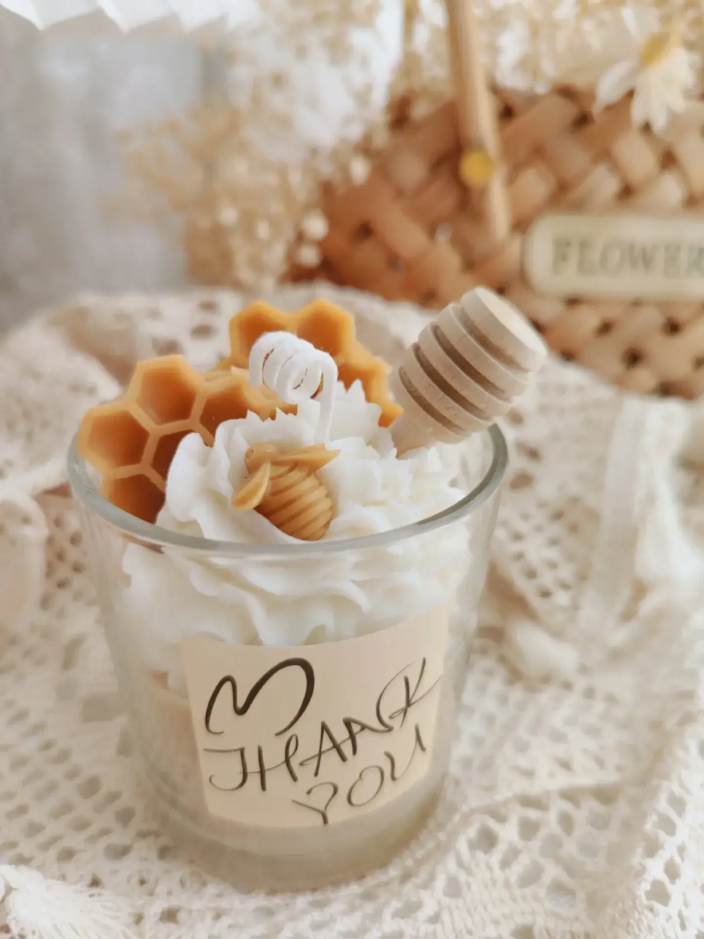 DIY Soy Wax Simulated Ice Cream Candle With Glass Cute Food Candle For Gift Ice Cream Cone Dessert Candles