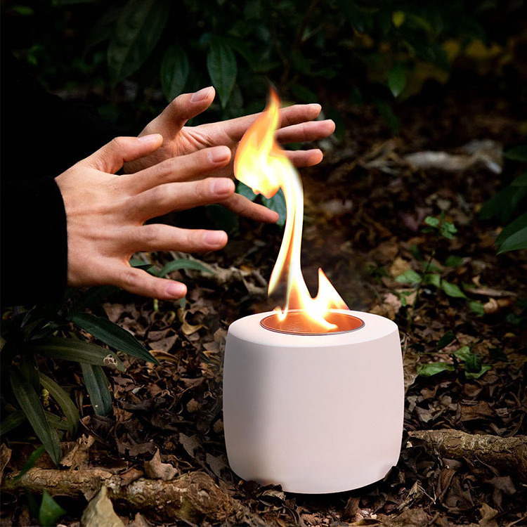 Wholesale Mini Tabletop Fireplace Table Top concrete Fire Pit Bowl Desktop Bio Fuel Portable Fire Pits