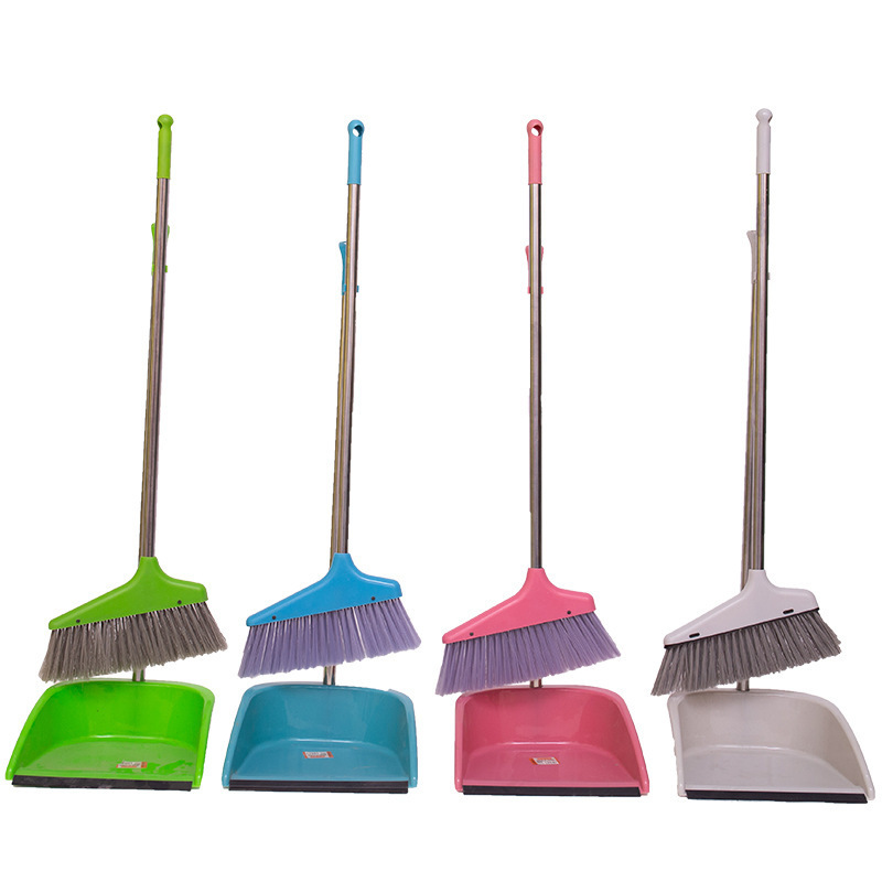 Cheap Kitchen Broom Stick And Dust Pan Long Handle Folding Brooms Dustpans Plastic Broom And Dustpan Set