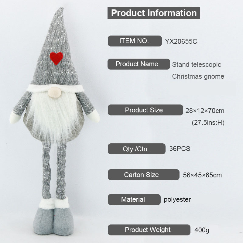 Hot Sale Christmas Gnome Plush Elf Long Legs Faceless Doll Merry Indoor Outdoor Christmas Toy Decorations