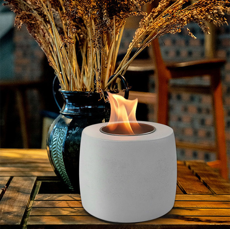 Wholesale Mini Tabletop Fireplace Table Top concrete Fire Pit Bowl Desktop Bio Fuel Portable Fire Pits