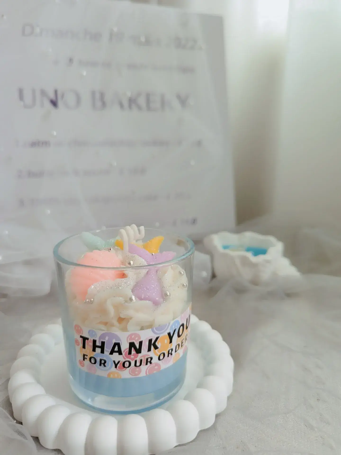 DIY Soy Wax Simulated Ice Cream Candle With Glass Cute Food Candle For Gift Ice Cream Cone Dessert Candles