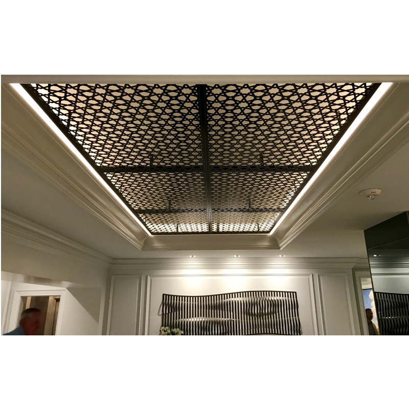 China supplier modern  aluminium ceiling panel metal suspended hexagonal clip-in ceiling