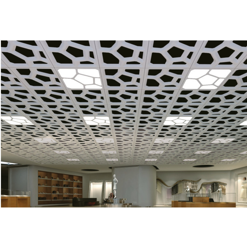 China supplier modern  aluminium ceiling panel metal suspended hexagonal clip-in ceiling