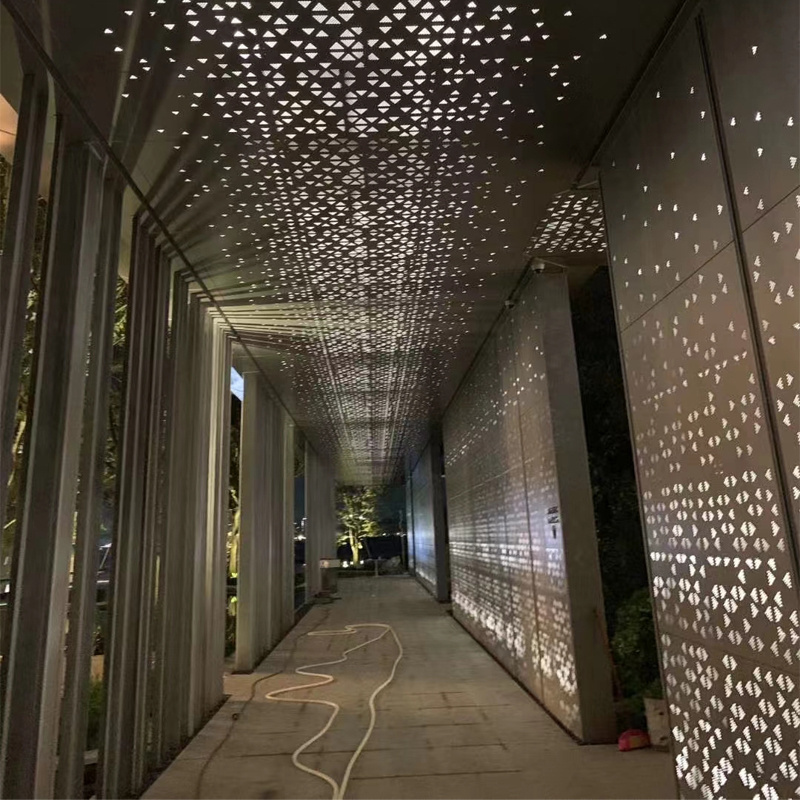 Perforated 3D Effect Stretch Ceiling for House Roof aluminum ceiling panels decoration