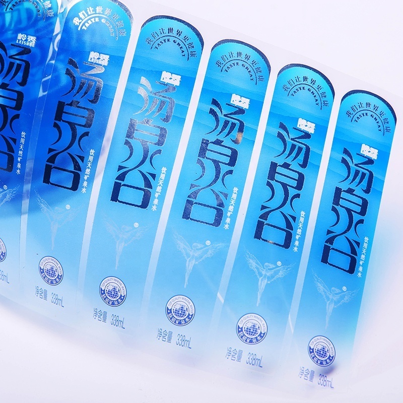 wholesale personalized custom product private energy drink bottled water transparent clear label stickers