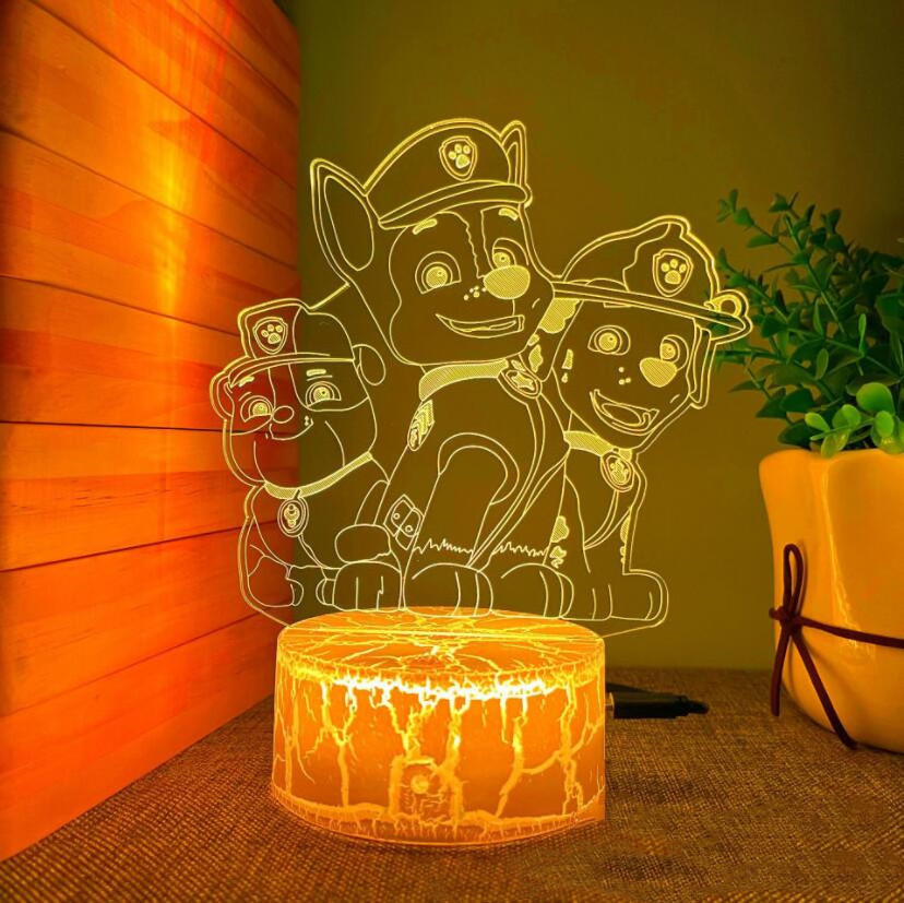 Custom Photo Creative 3D Illusion Anime Lamparas Acrylic Table Desk Base LED Christmas Lamp Kid's Room Decor Night Light