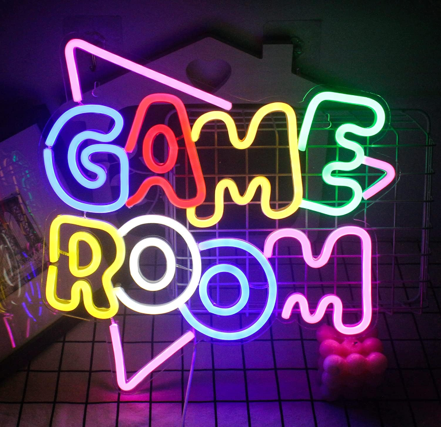 Large Game Zone Acrylic Neon Light Usb Powered Led Game Room Neon Sign For Wall Gaming Room Party Gamers Accessories Decoration