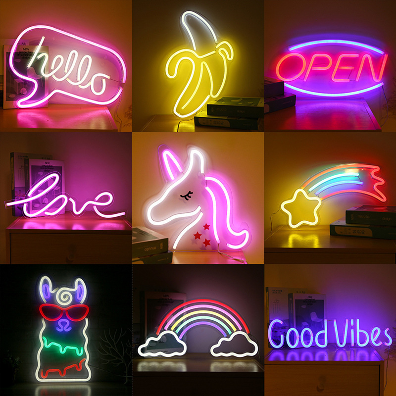 Wall Art Sign Bedroom Decoration Rainbow Hanging Fashion Custom Neon Sign Lights Night Lamp Led Neon Sign Light For Home Party