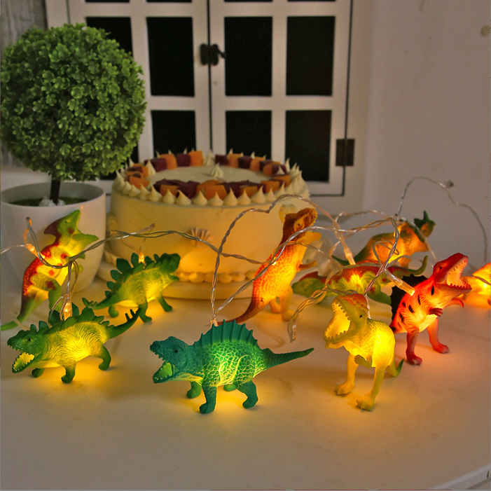 Supplier Vinyl Battery Operated Night Lights Led Dinosaur String Lights For Christmas Party Kids Room Garden Decoration Outdoor