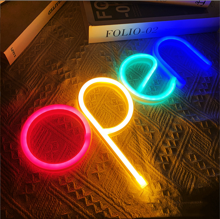 13.8'' Usb Battery Operated Neon Light Night Lamp Led Open Neon Sign For Business Shop Party Bar Salon Stores Hotel Decoration