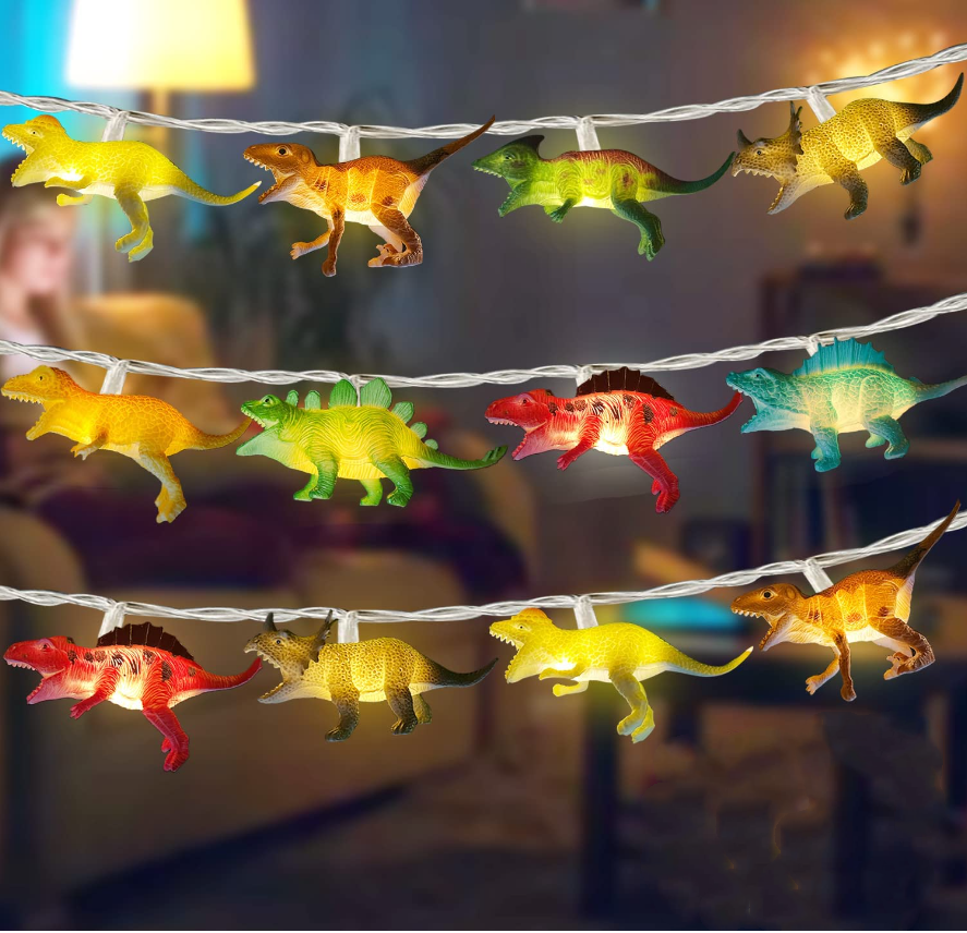 Supplier Vinyl Battery Operated Night Lights Led Dinosaur String Lights For Christmas Party Kids Room Garden Decoration Outdoor